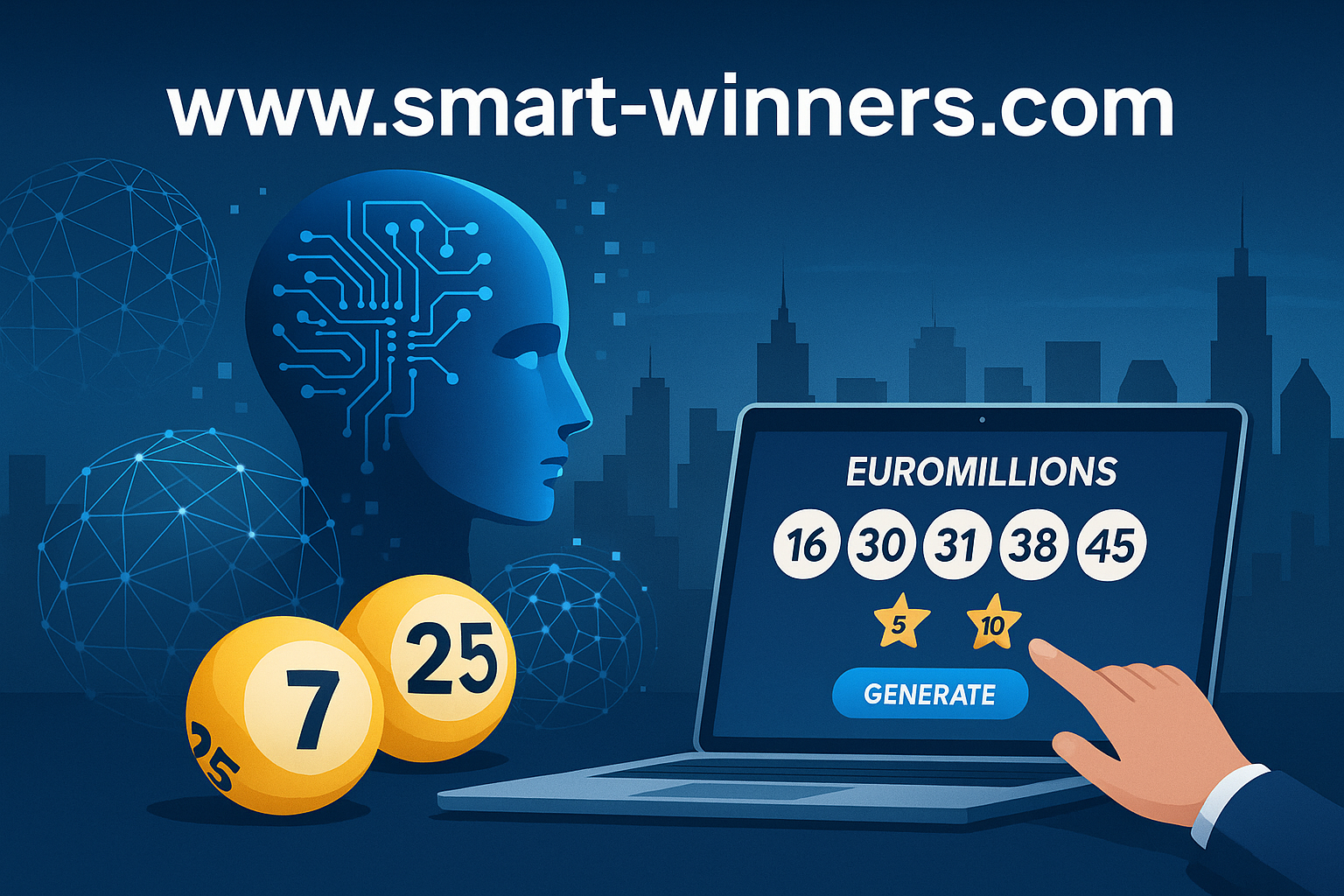 Which digital platforms offer Euromillions lottery number generators with AI assistance?